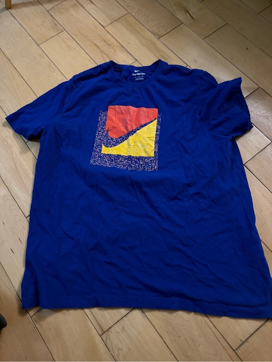 Nike Other - Nike Royal Blue Short Sleeve Tee with Red and Yellow Graphic
